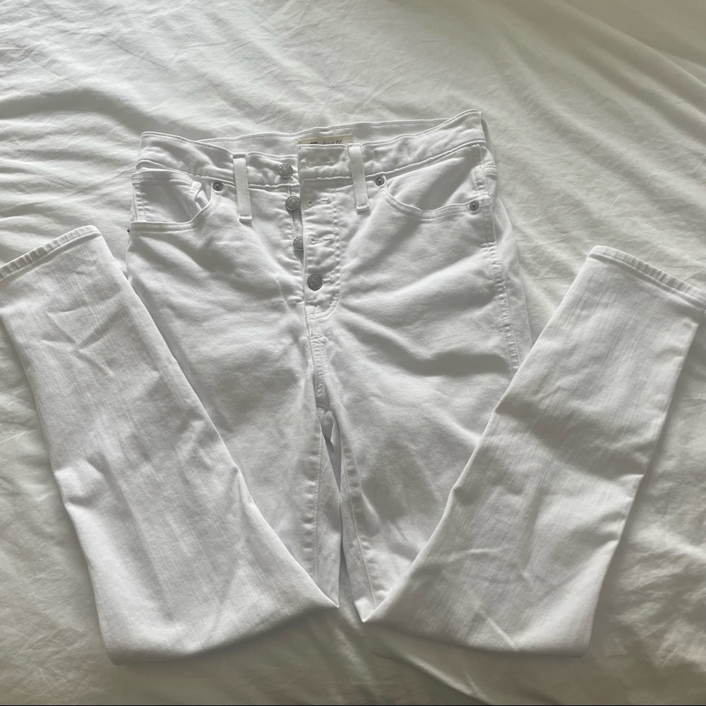 Madewell White 10” High-rise Skinny Crop Jeans